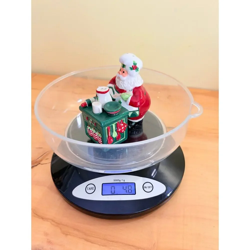 Vtg Fitz and Floyd SANTA's KITCHEN Salt & Pepper Shakers Hand-Painted Figurine